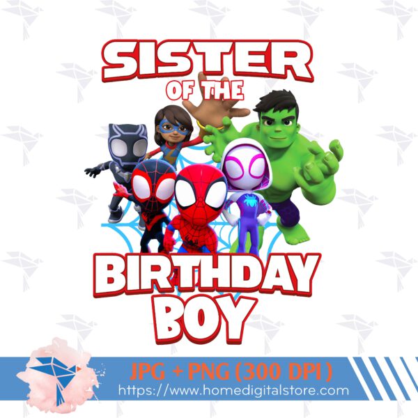 Sister of the Birthday Boy Spidey