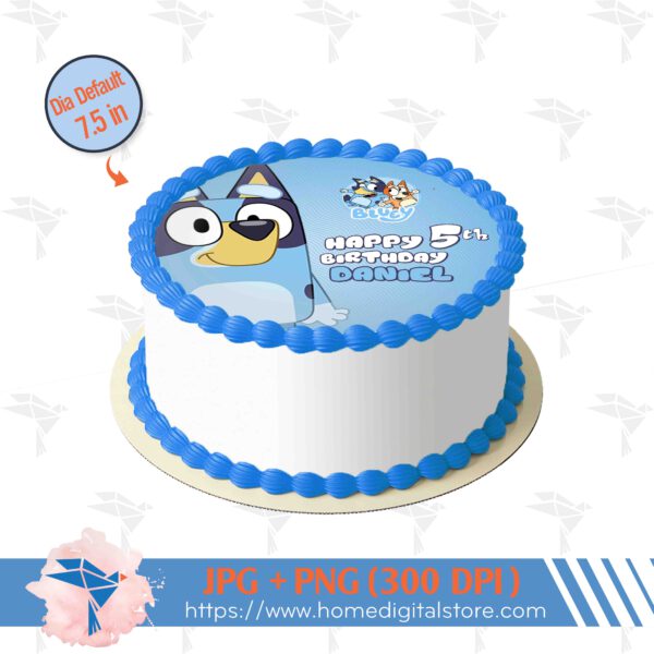 Bluey Round Topper Cake