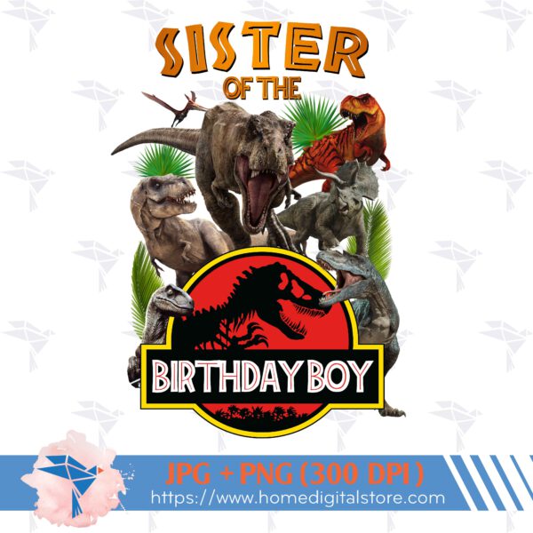 Sister of the Birthday Boy Jurassic