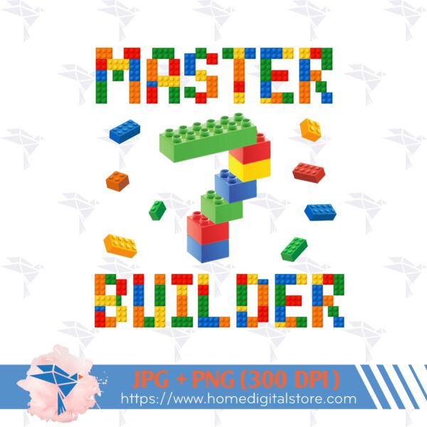 Master Builder Lego PNG, JPG. Custom design files for Birthday, Printing, Party or more