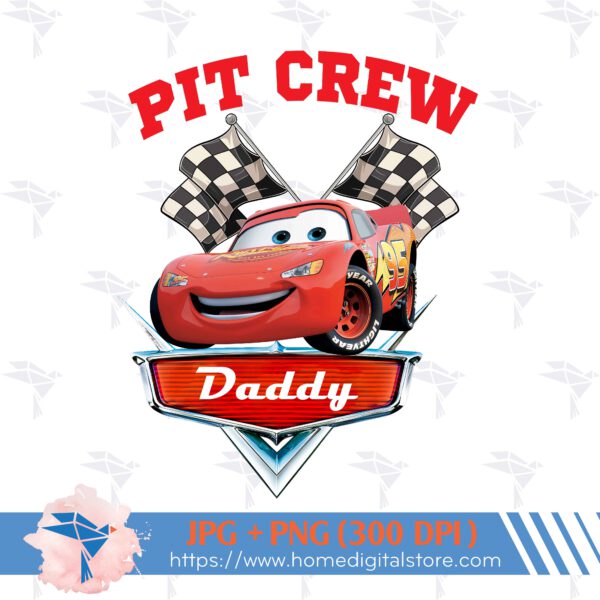Daddy Pit Crew Birthday Disney Car