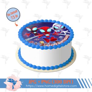 Spidey Round Circle Topper Cake