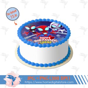 Spidey Round Circle Topper Cake