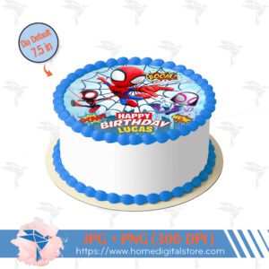 Spidey Round Circle Topper Cake