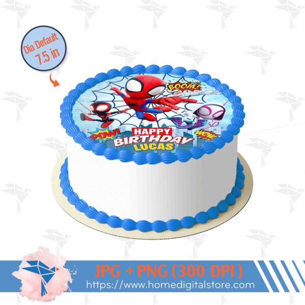 Spidey Round Circle Topper Cake