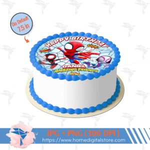 Spidey Round Circle Topper Cake
