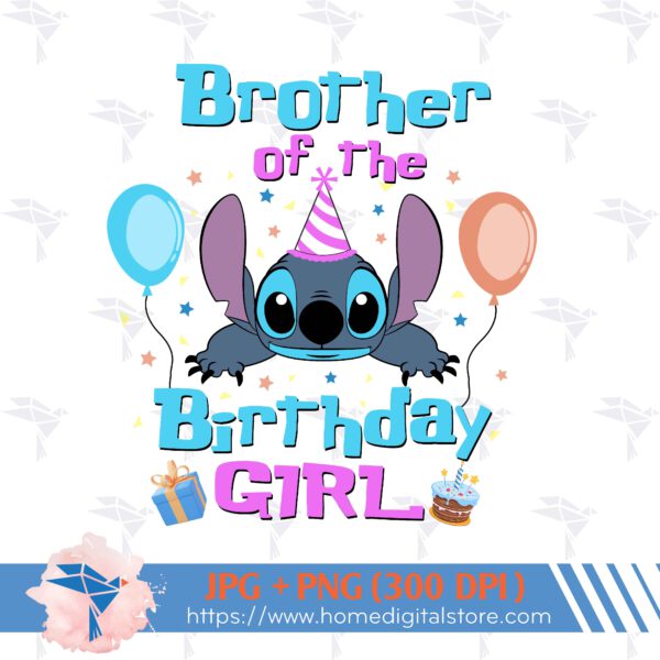 Brother of the Stitch Birthday Girl
