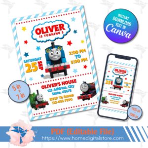 Thomas Train Birthday Invitation
