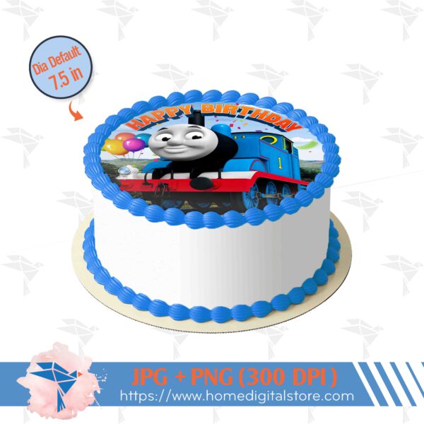 Thomas Train Round Topper Cake