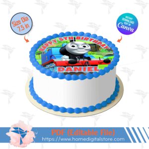Thomas Train Edible Round Topper Cake