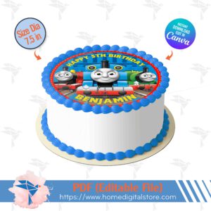 Thomas Train Edible Round Topper Cake