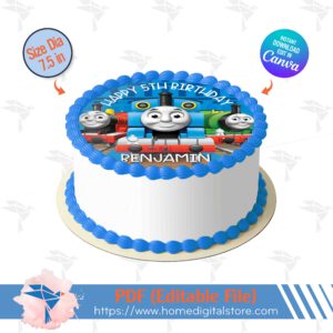 Thomas Train Edible Round Topper Cake