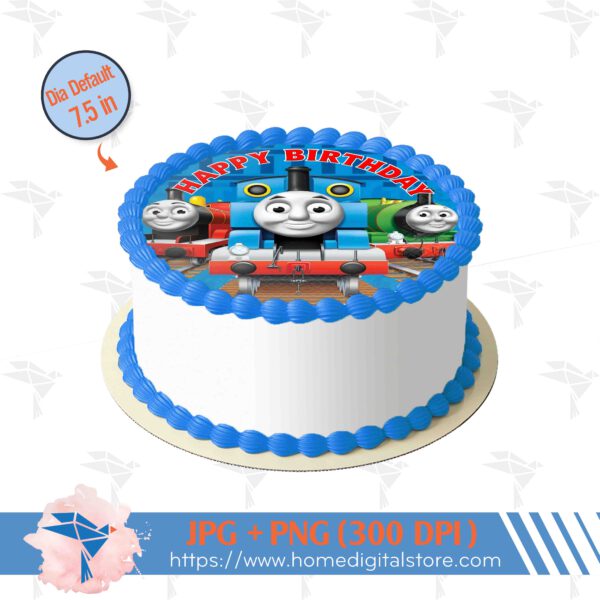 Thomas Train Round Topper Cake
