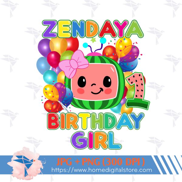 1st Birthday Girl Cocomelon