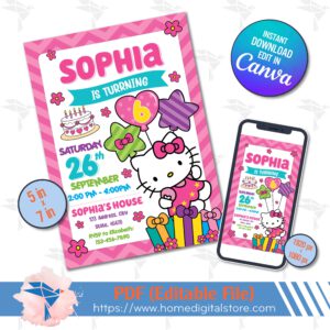 Hello Kitty Birthday Invitation