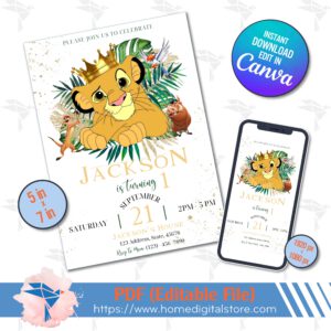 Birthday Invitation Lion King