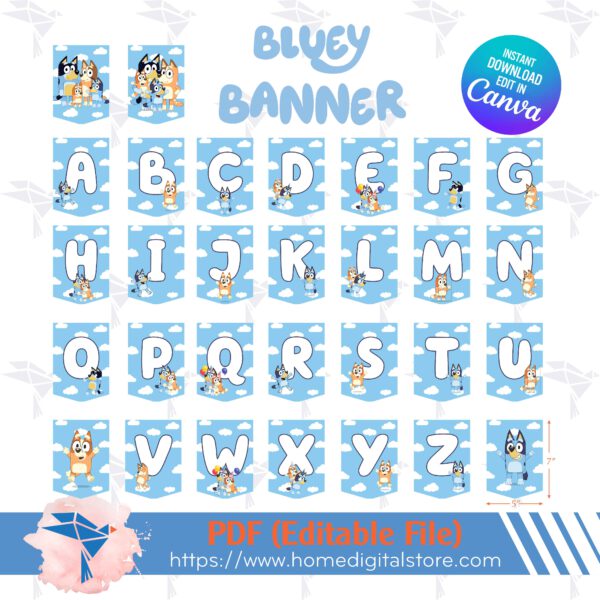 Bluey Birthday Banner