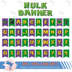 Hulk Birthday Banner