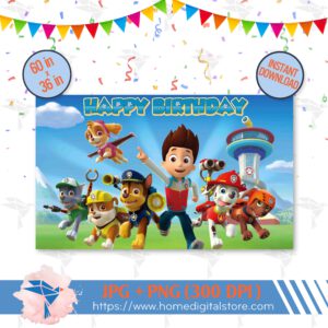 Paw Patrol Birthday Backdrop