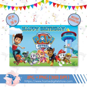 Birthday Backdrop Paw Patrol