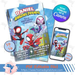 Spidey Birthday Invitation