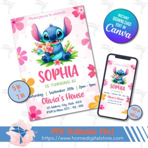 Lilo and Stitch Birthday Invitation