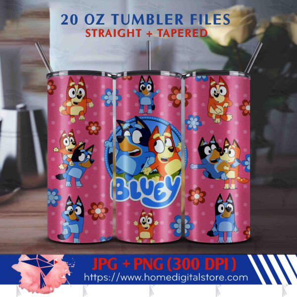 20oz Tumbler Wrap Bluey