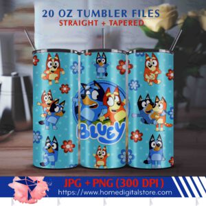 20oz Bluey Tumbler Wrap