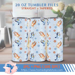 20oz Tumbler Wrap Bluey
