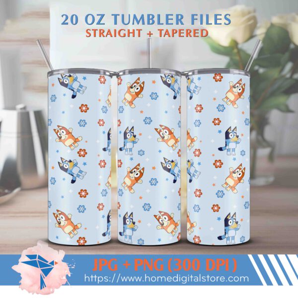 20oz Tumbler Wrap Bluey