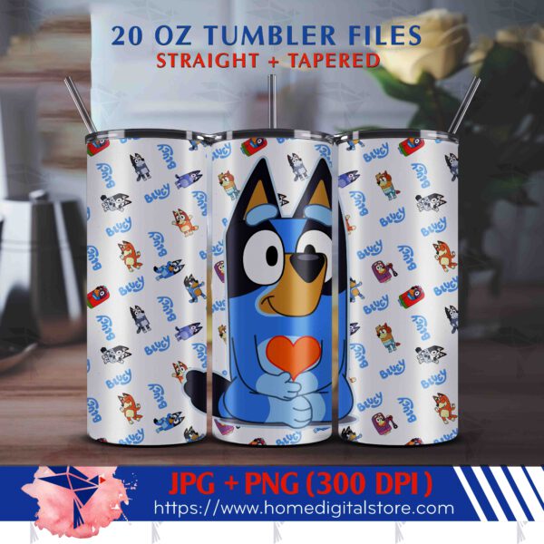 20oz Bluey Tumbler Wrap