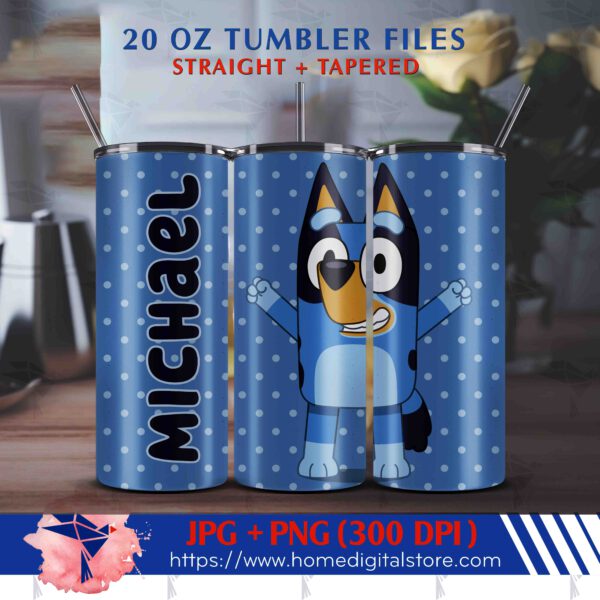 20oz Tumbler Bluey Wrap