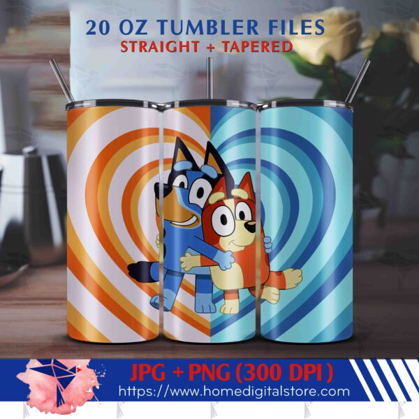 20oz Tumbler Bluey Wrap