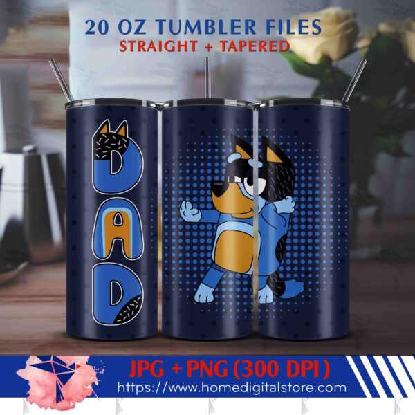 20oz Tumbler Bluey Bandit Wrap