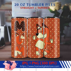 20oz Tumbler Bluey Chilli Wrap
