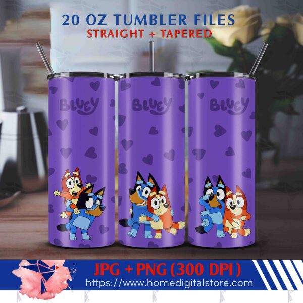 20oz Tumbler Bluey Wrap