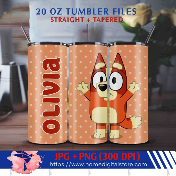 20oz Tumbler Bluey Wrap