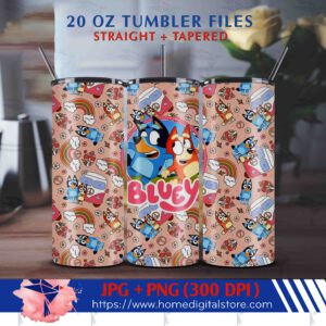 20oz Tumbler Bluey Wrap
