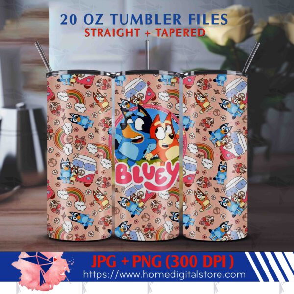 20oz Tumbler Bluey Wrap