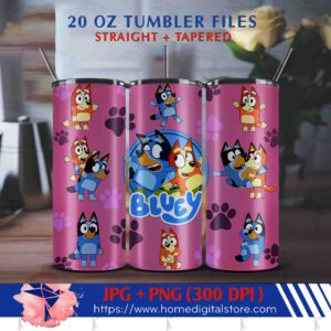 20oz Bluey Tumbler Wrap