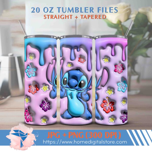 20oz 3d Stitch Tumbler Wrap