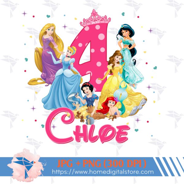 4th Birthday Girl Princess