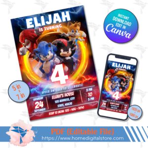 Birthday Invitation Sonic