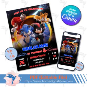 Birthday Invitation Sonic