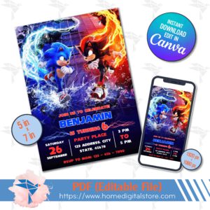 Birthday Invitation Sonic