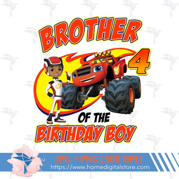 Brother of the Birthday Boy Blaze Monster