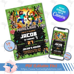 Birthday Minecraft Invitation
