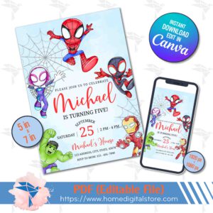 Spidey Birthday Invitation