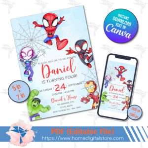 Spidey Birthday Invitation