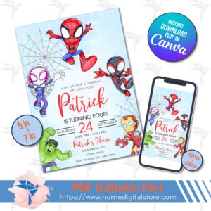 Spidey Birthday Invitation